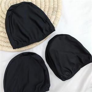 کلاه شنا پارچه ای مشکی سایز بزرگ